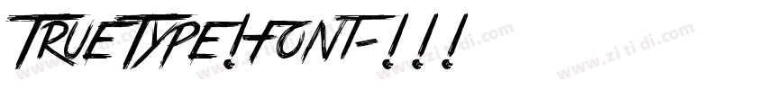 TrueType font字体转换